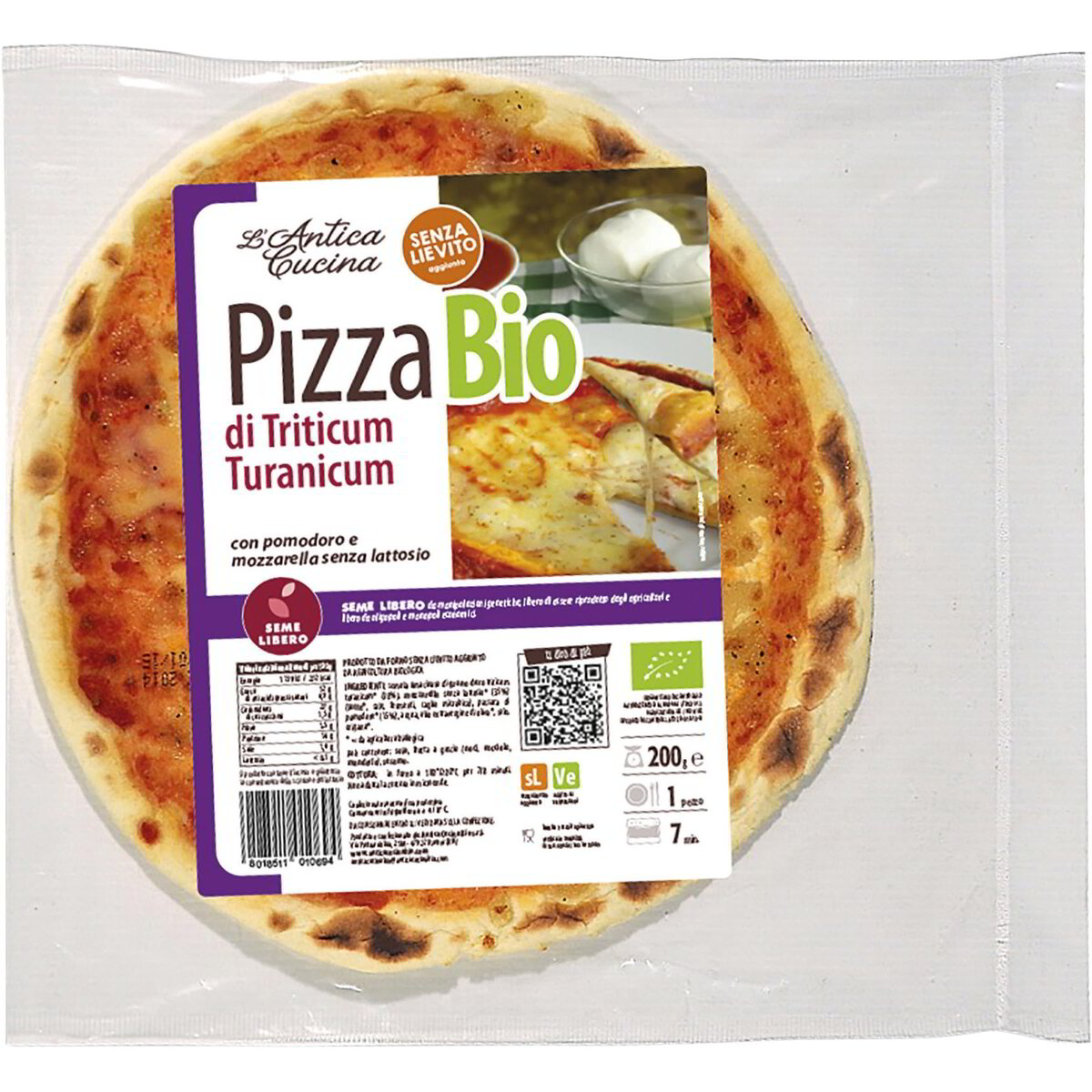 Pizza margherita con mozzarella