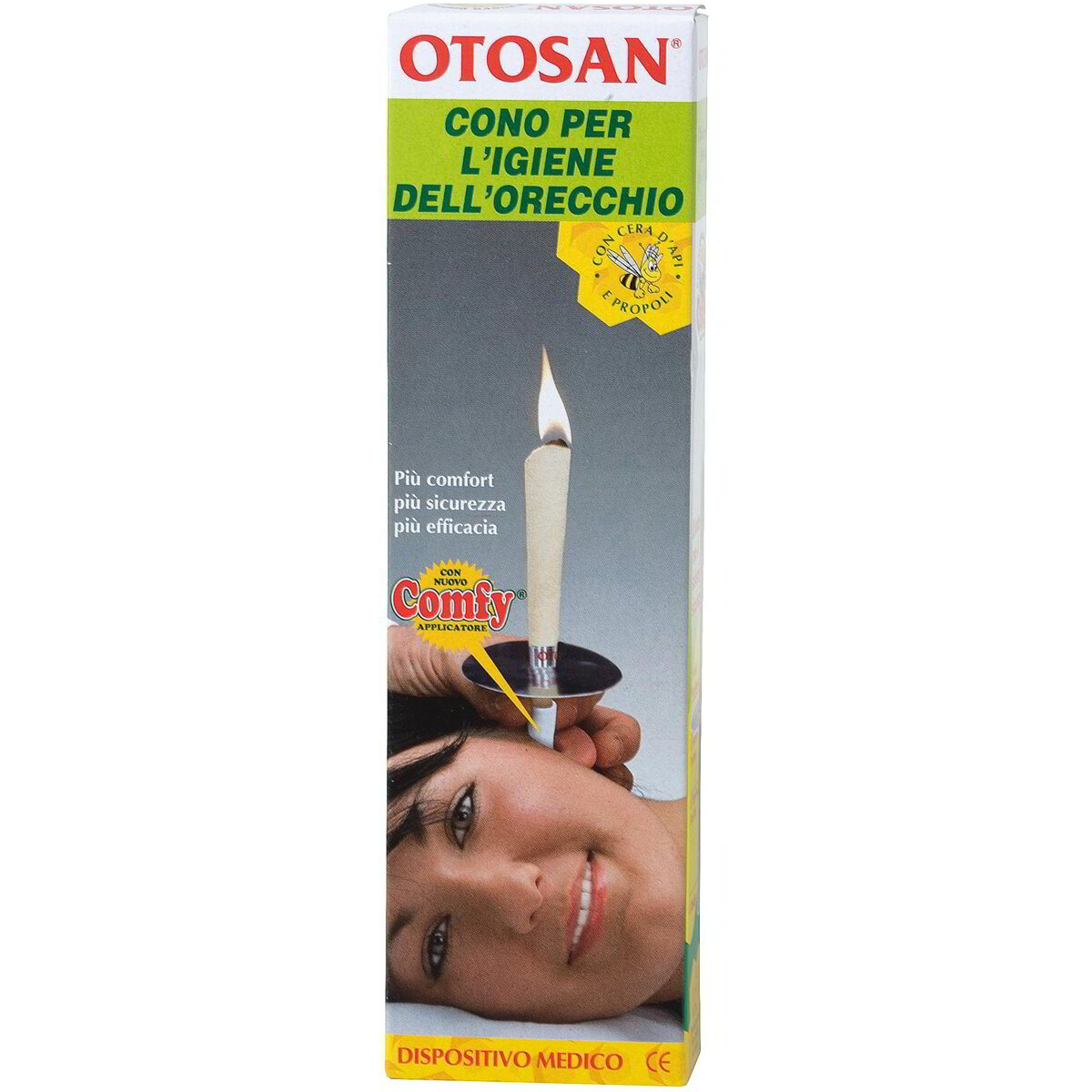 Cono auricolare con cera dapi e propoli