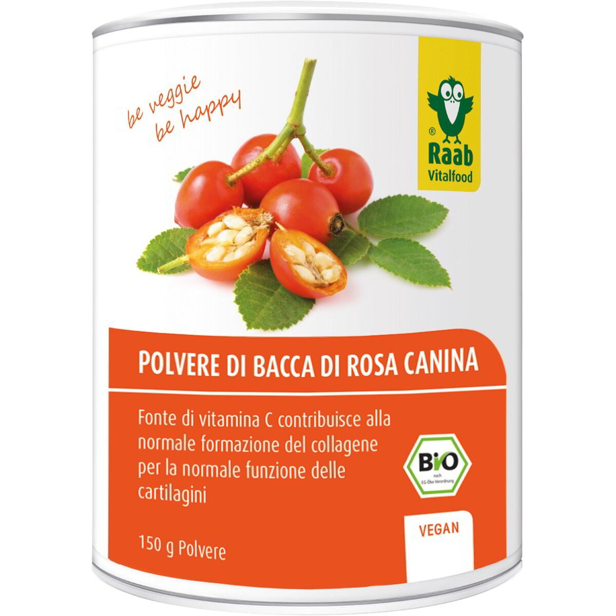 Polvere di bacca di rosa canina