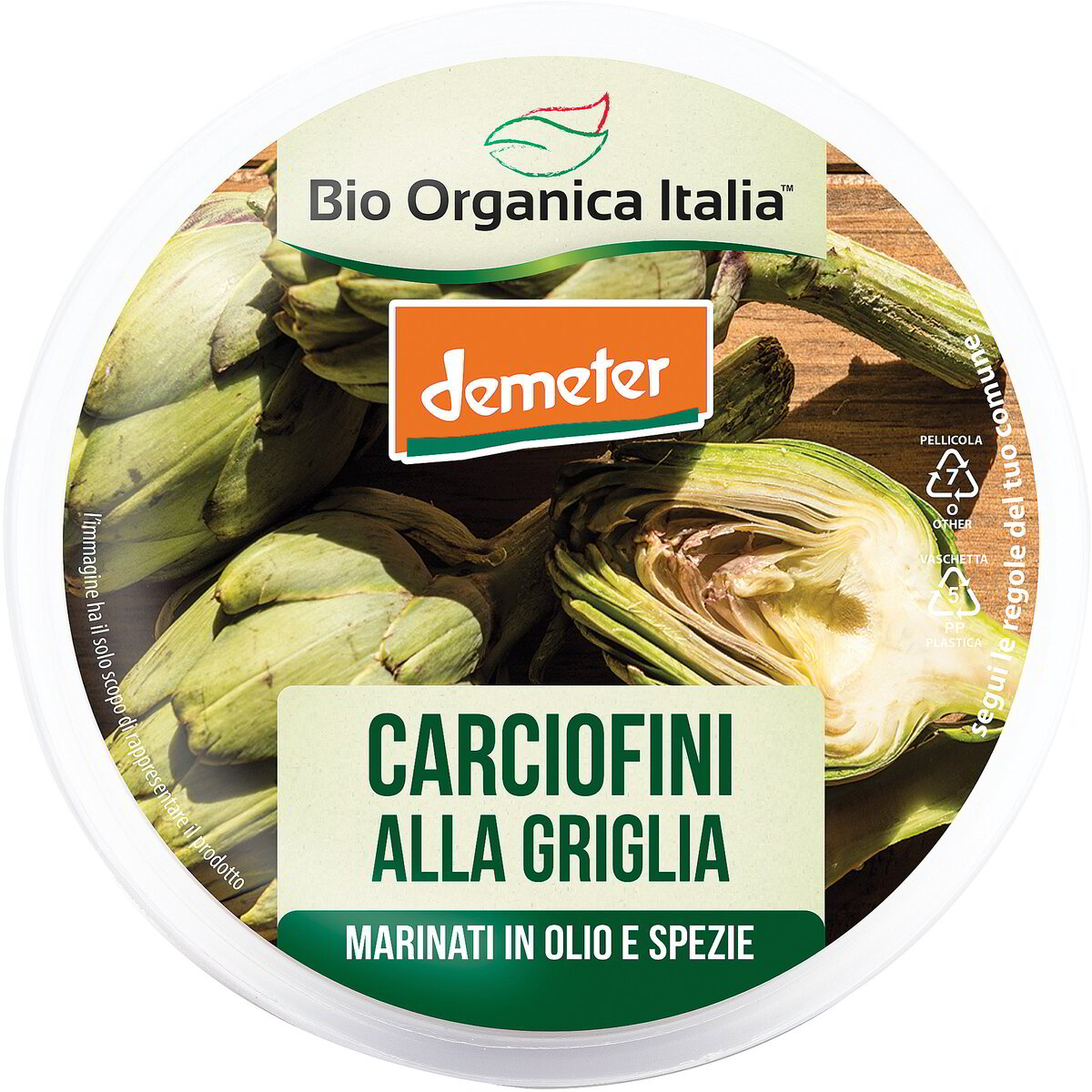 Carciofini alla griglia marinati in olio e spezie