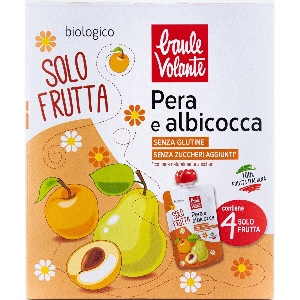 Solo Frutta in doypack pera e albicocca 4 pezzi