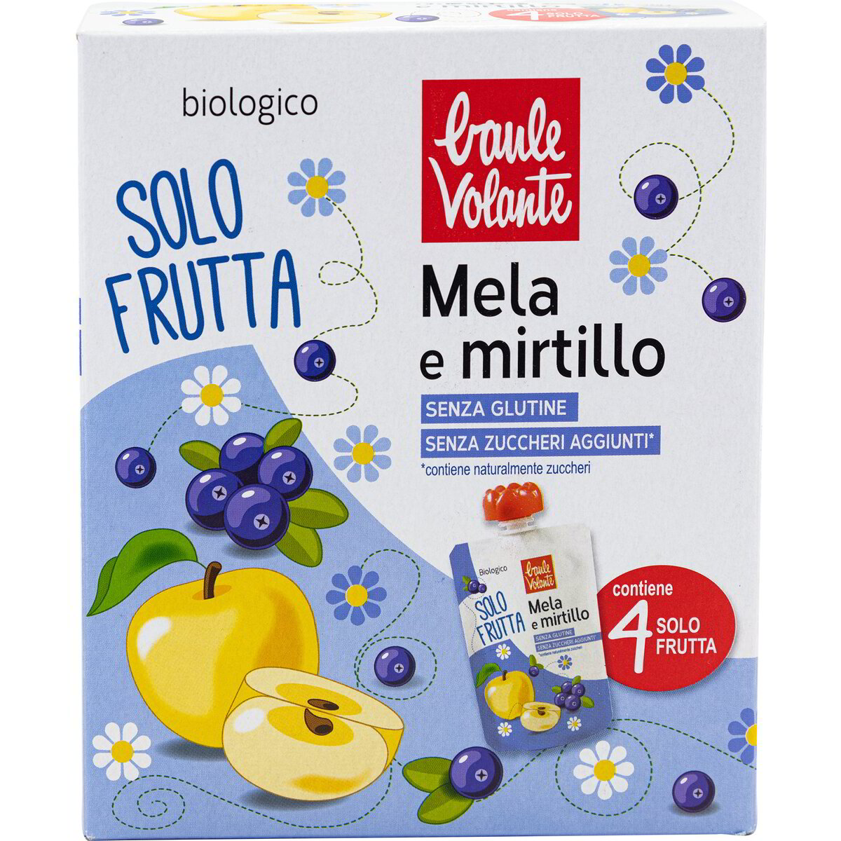 Solo Frutta in doypack mela e mirtillo 4 pezzi