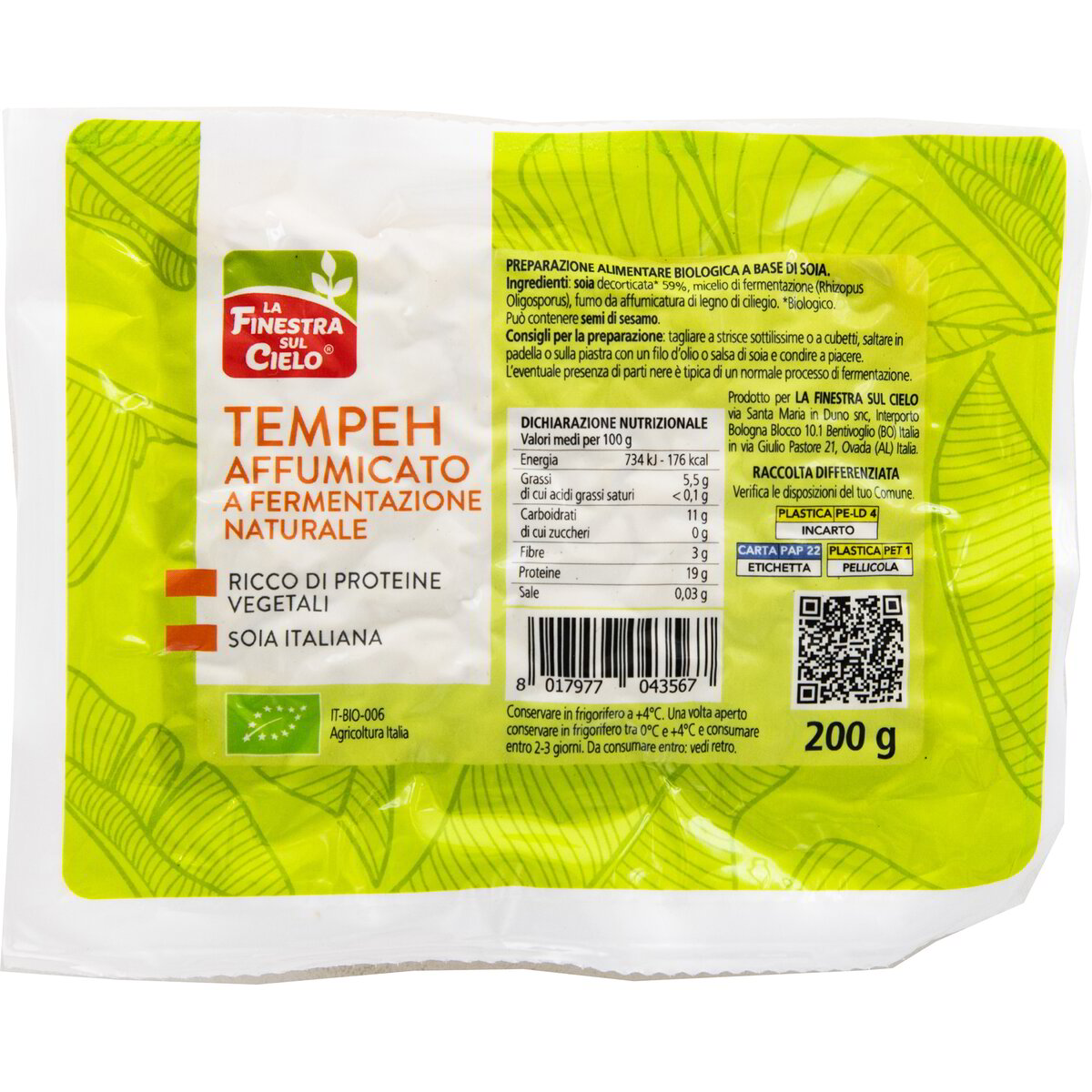 Tempeh affumicato