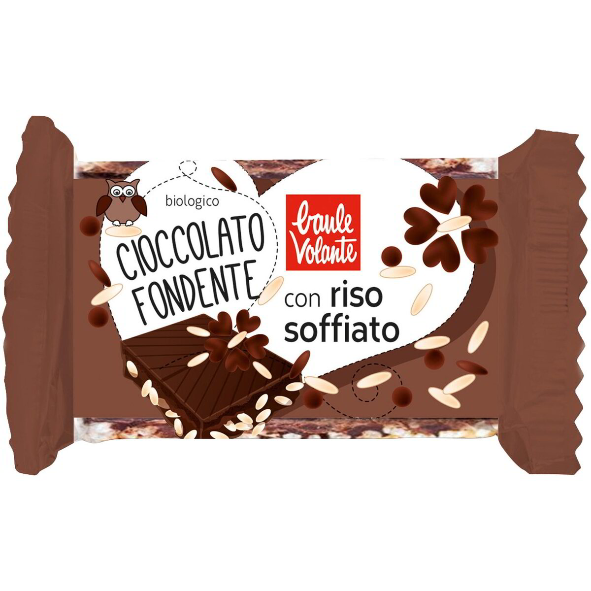Cioccolato fondente 70% con riso soffiato integrale