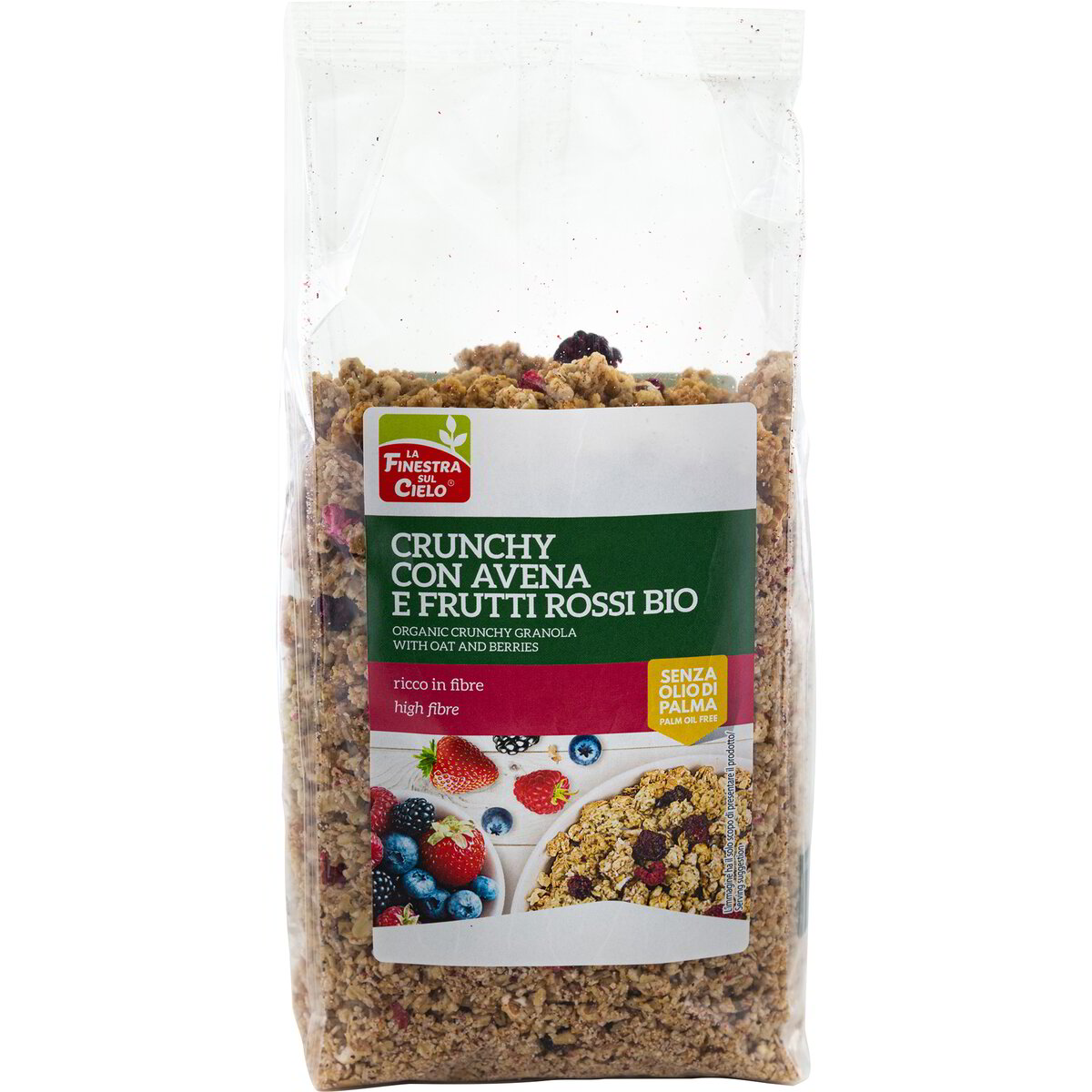 Crunchy con avena e frutti rossi