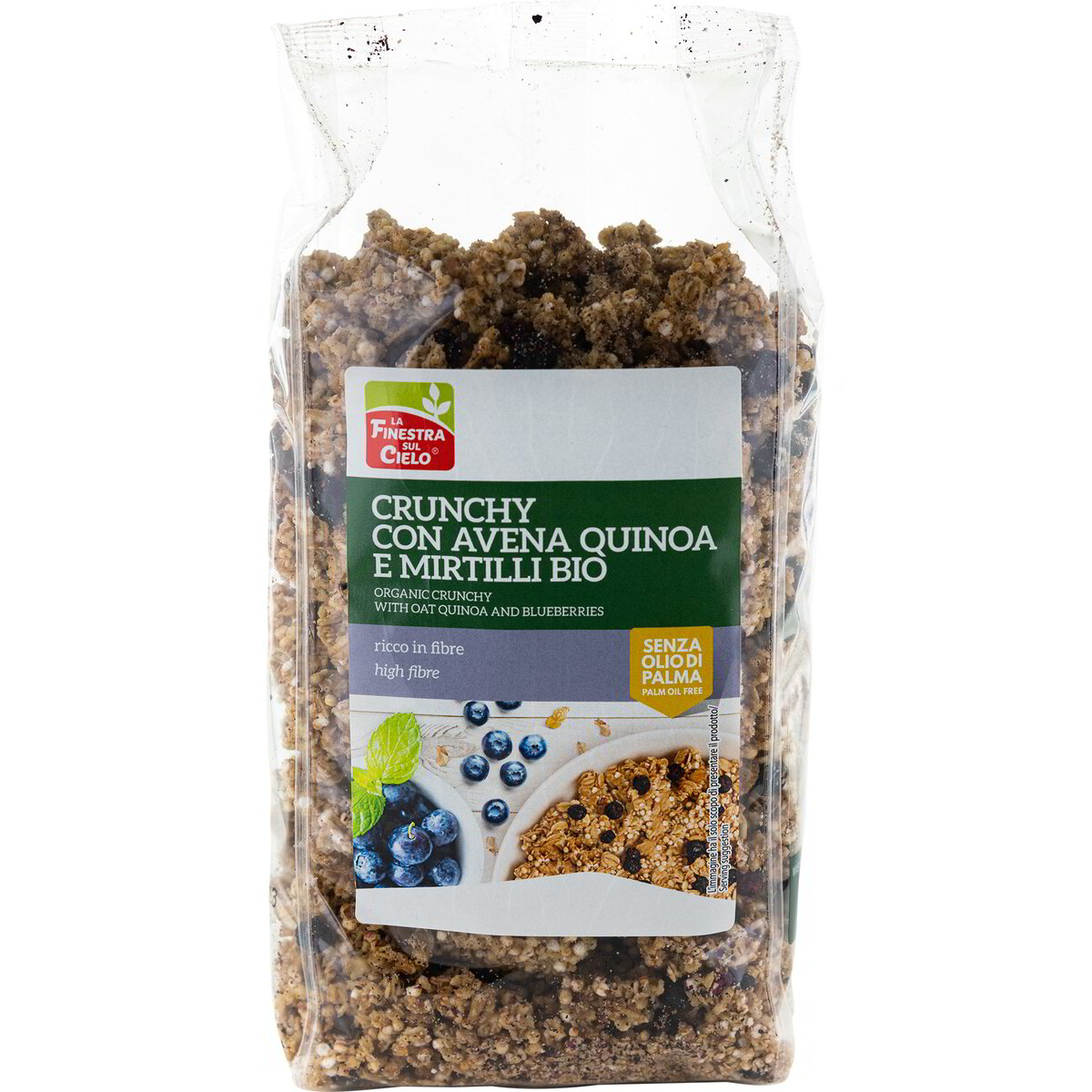 Crunchy con avena quinoa e mirtilli
