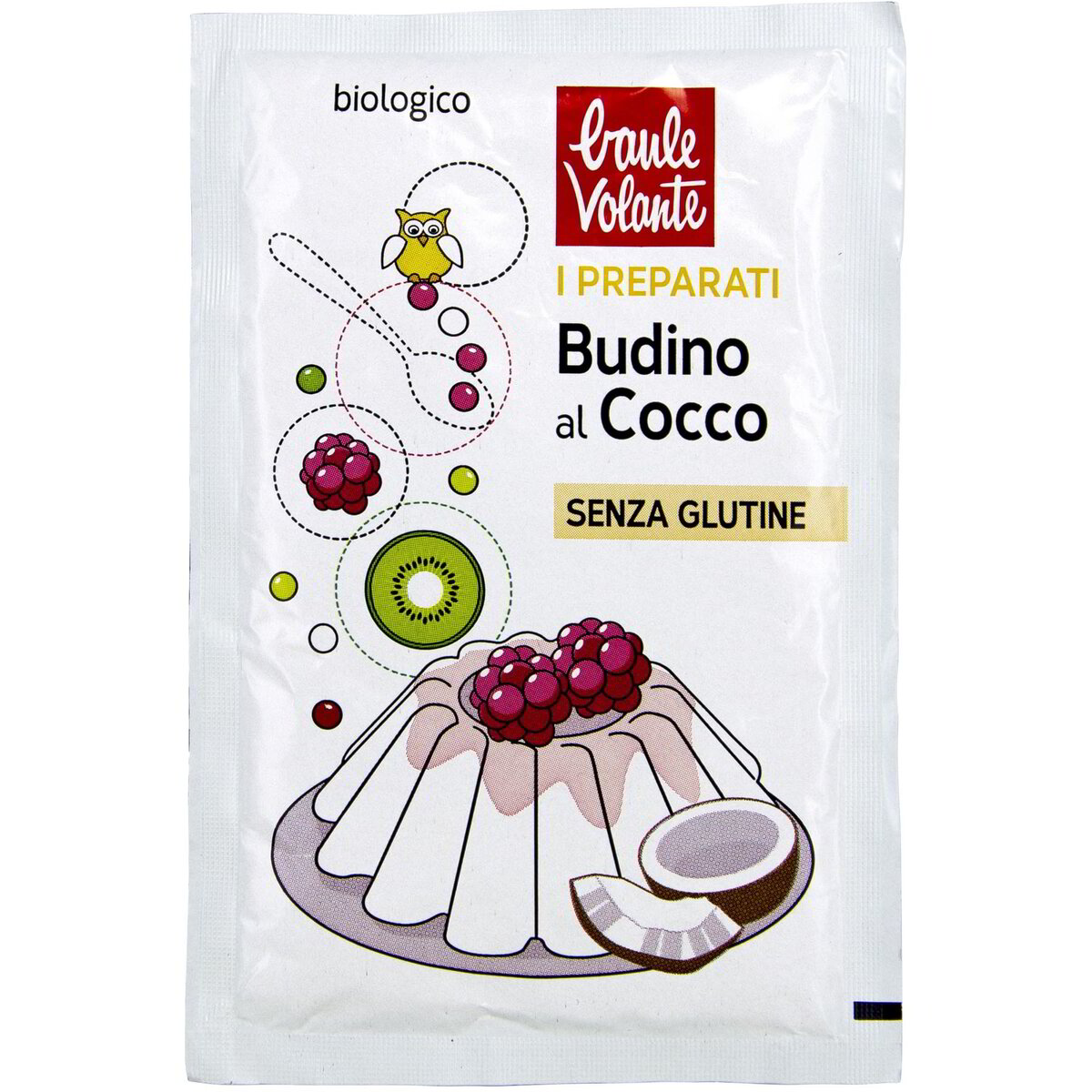 Preparato per budino al cocco senza glutine