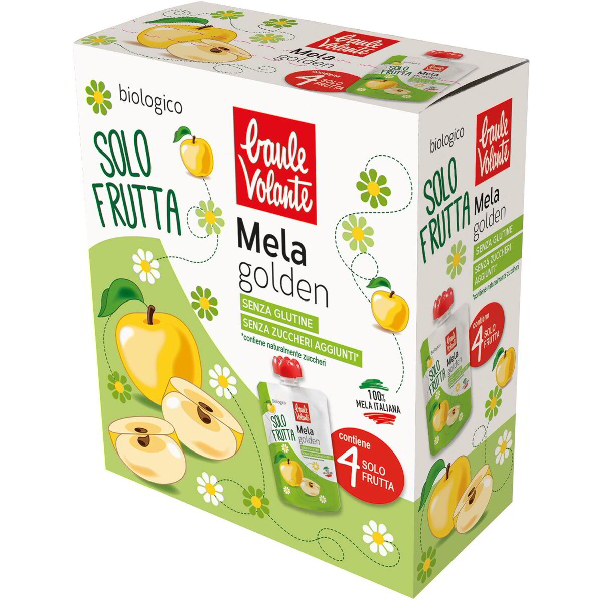 Solo Frutta in doypack mela Golden 4 pezzi
