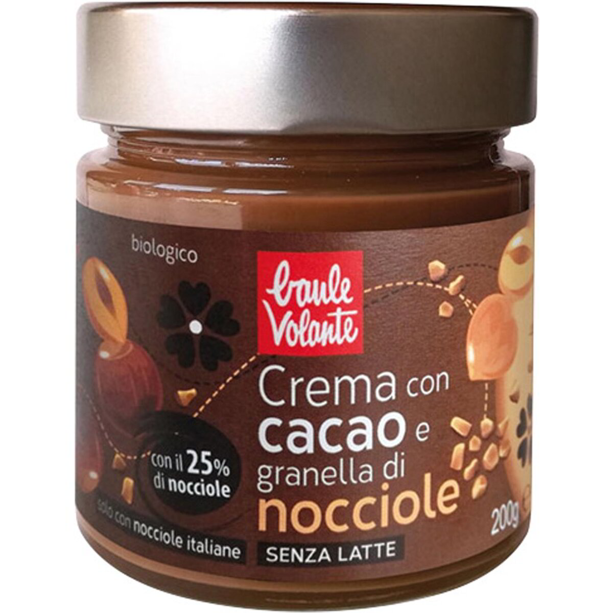 Crema spalmabile al cacao con granella nocciole