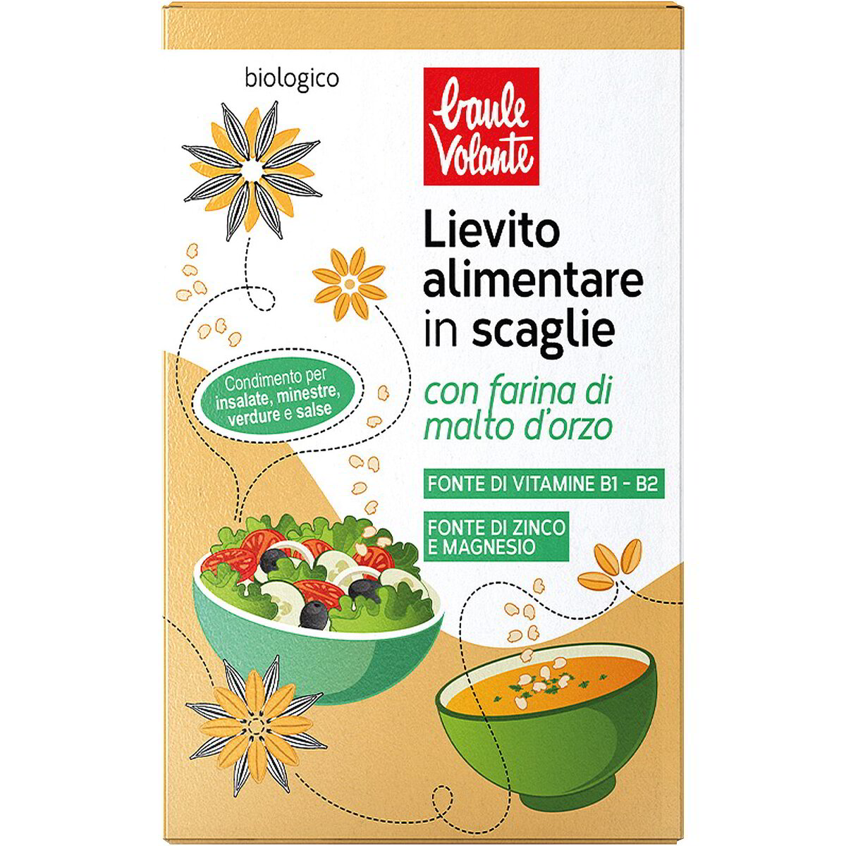 Lievito alimentare in scaglie con farina di malto d'orzo