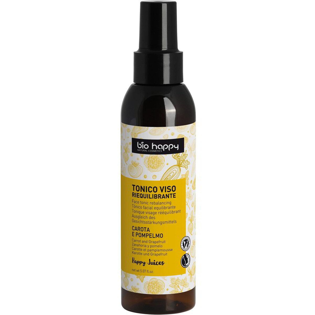 Tonico viso riequilibrante carota e pompelmo