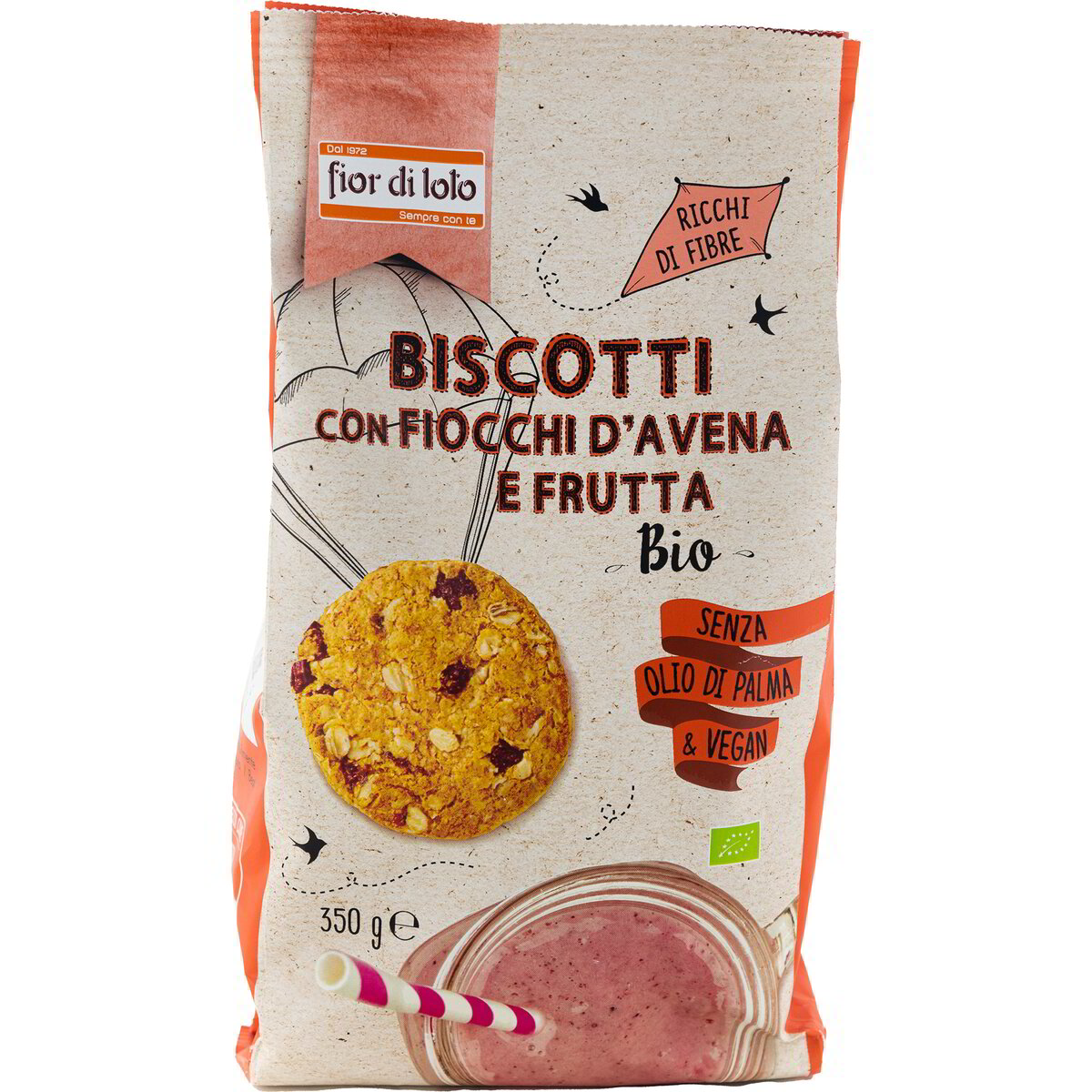 Biscotti con fiocchi di avena e frutta