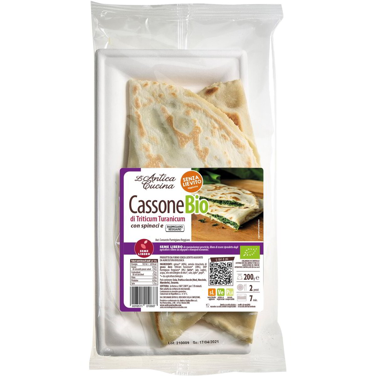 Cassoni con spinaci e Parmigiano Reggiano