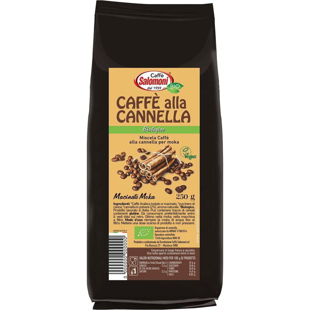 Caffè alla cannella macinato moka