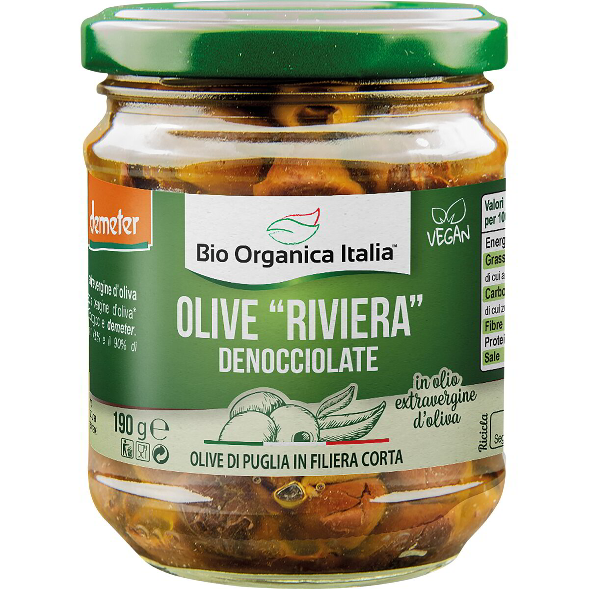 Olive Riviera denocciolate in olio extravergine di oliva