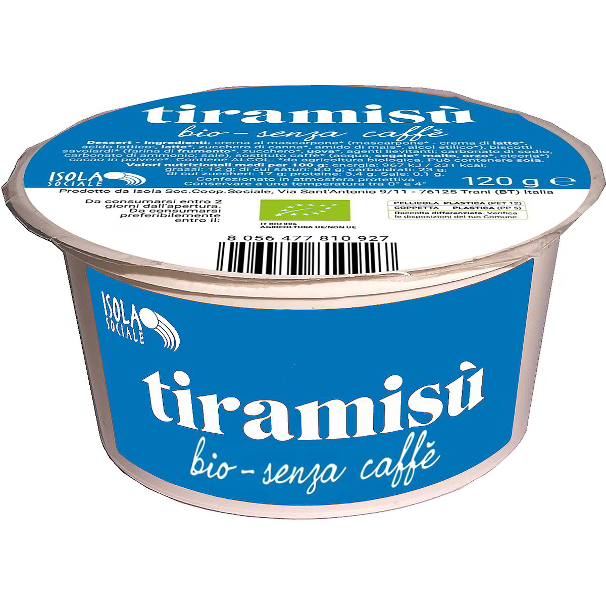 Tiramisù senza caffè