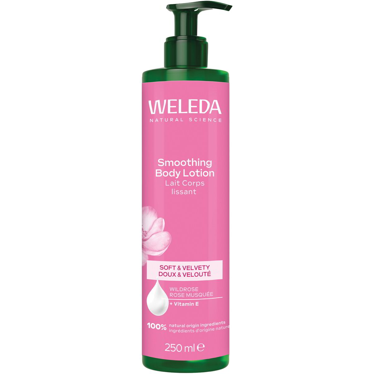 Latte corpo levigante alla rosa