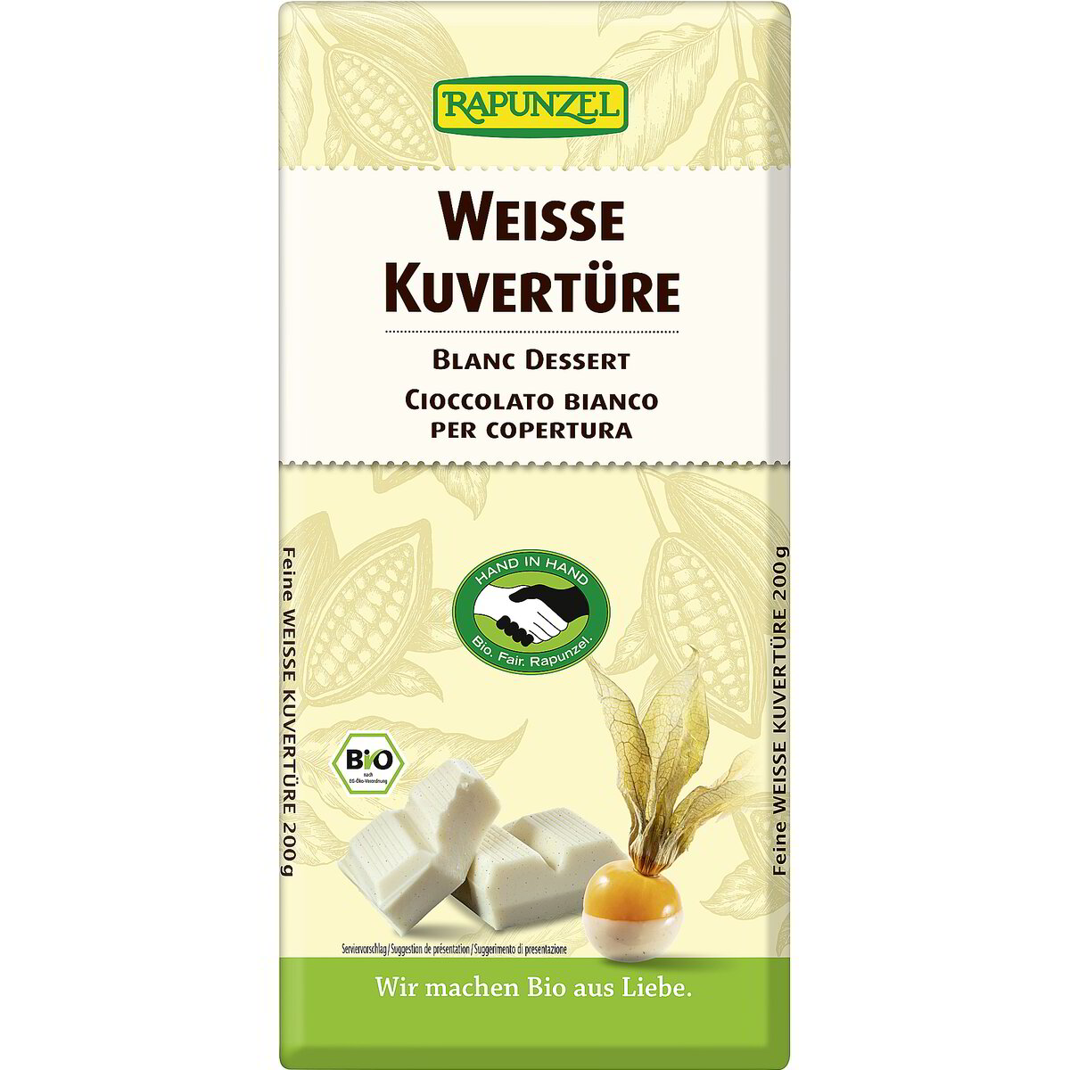 Cioccolato bianco per copertura