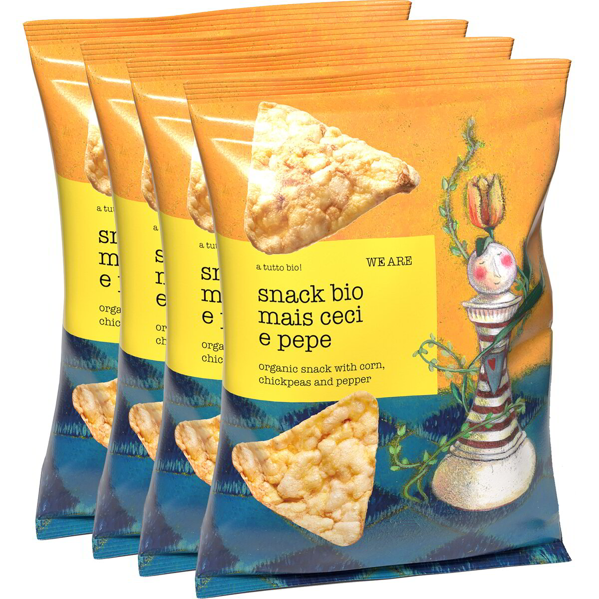 Snack mais, ceci e pepe