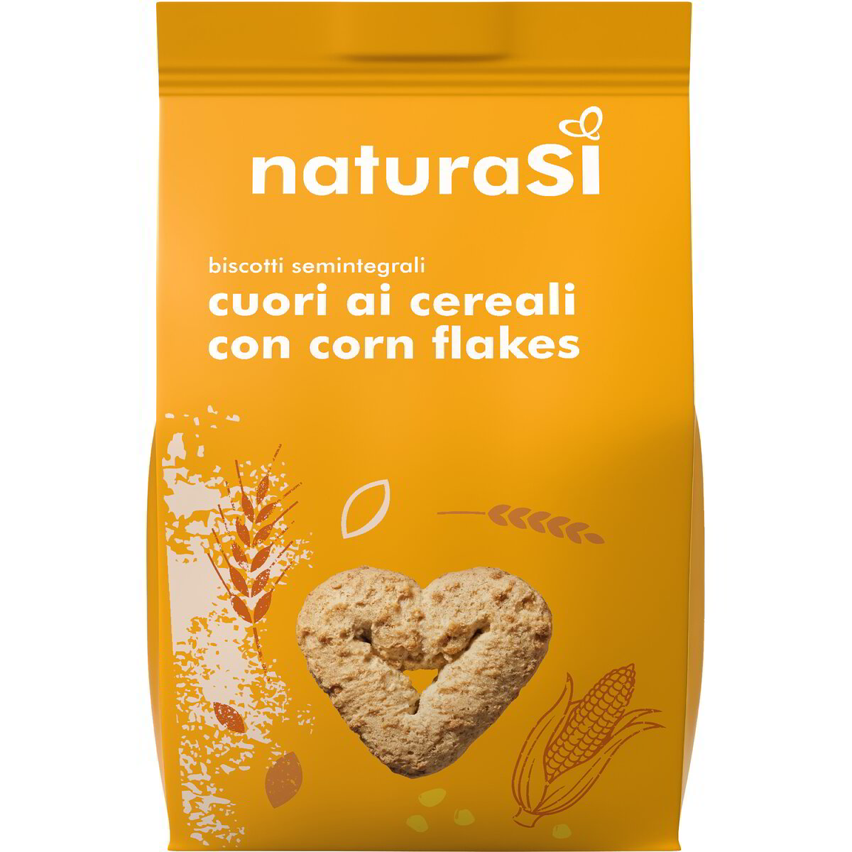 Cuori ai cereali con corn flakes - biscotti semintegrali