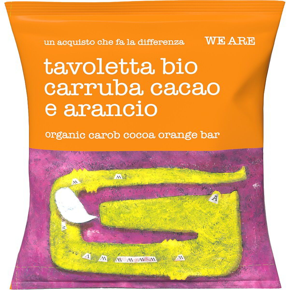 Tavoletta carruba, cacao e arancia