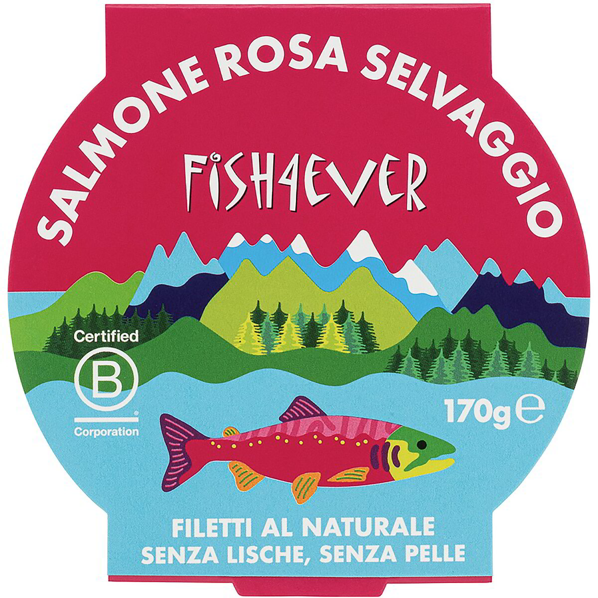 Filetti di salmone rosa selvaggio al naturale